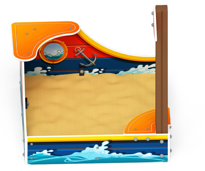 Песочница средняя Кораблик (Морской стиль) - ИО 5.03.01-01