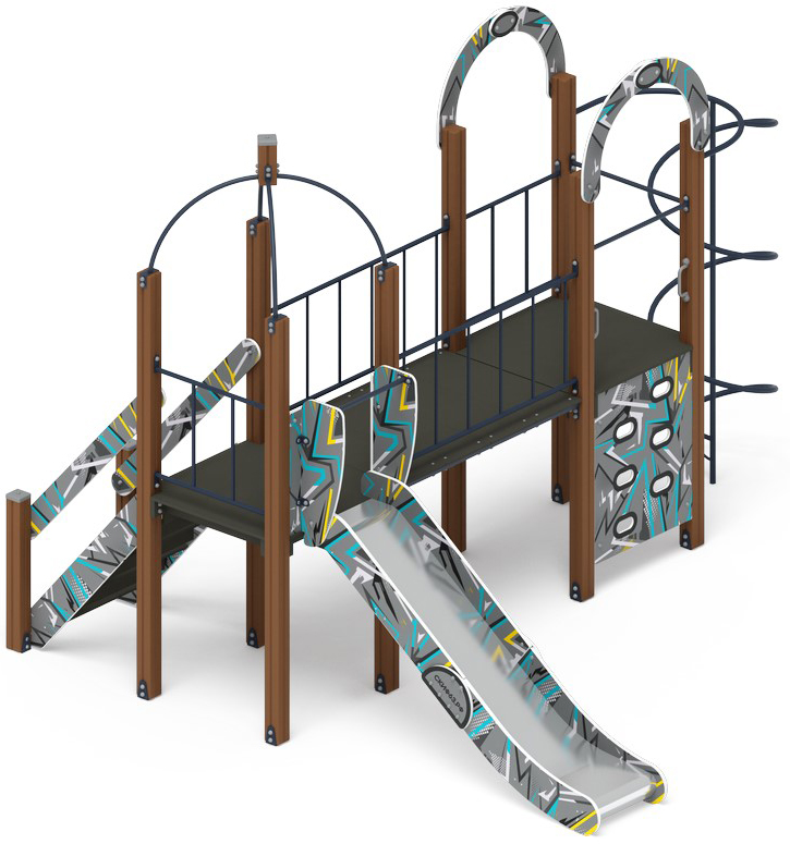 Навина (Техно-голубой) - ДИК 2.09.03-01 - Игровой комплекс H=1200