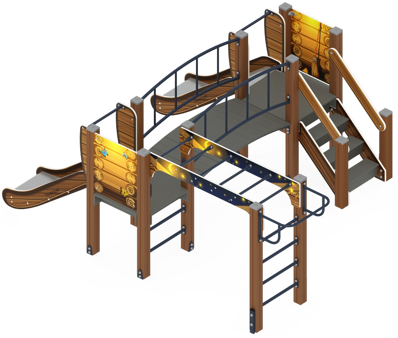 Карапуз (Эко) - ДИК 1.001.04-02 - Игровой комплекс Н=750