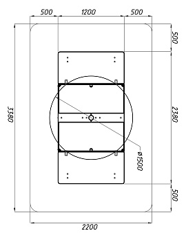 Песочница с крышкой средняя и навесом Грибок (Техно) - ИО 5.01.10-10