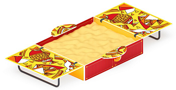 Песочница с крышкой средняя (Рыбы) - ИО 5.01.11-08