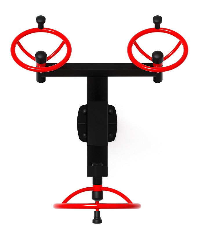 Рули (положение стоя) красный - Уличный тренажер - СТ 103-11