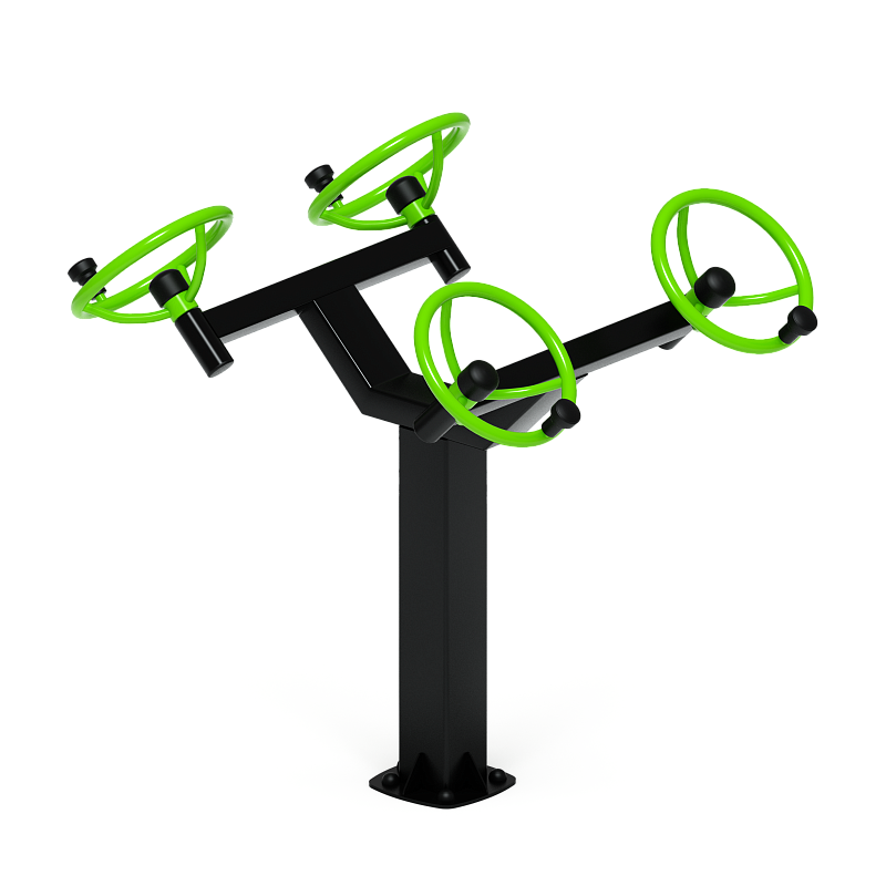 Рули (положение сидя) зеленый - Уличный тренажер - СТ 102-12