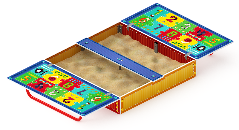 Песочница с крышкой средняя (Арифметика) - ИО 5.01.11-03