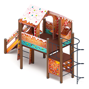 Теремок (Пряничный домик) - ДИК 2.07.01-02 - Игровой комплекс H=1200