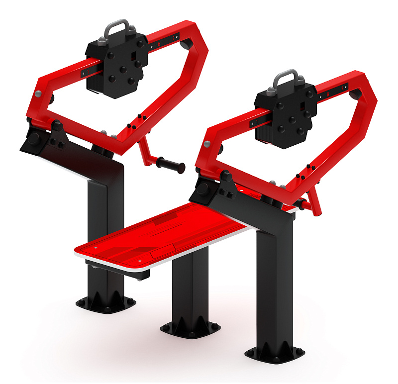 Жим лежа (красный) - Уличный тренажер - СТ 026-11.П