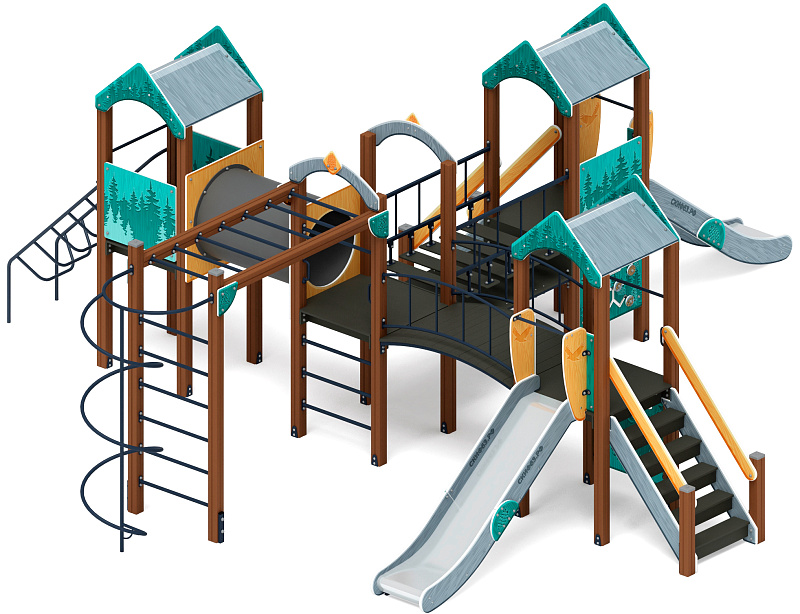 Дворик детства (Тайга) - ДИК 2.01.4.02-23 - Игровой комплекс H=1200