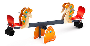 Качалка балансир со спинкой Лошадка - ИО 21.М.01.02-П