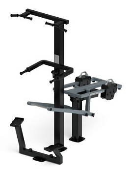 Подтягивания и отжимания на брусьях с противовесом (серый) - СТ 040-13