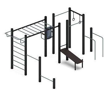 Многофункциональный спортивный комплекс (серый) МК 100.04-03