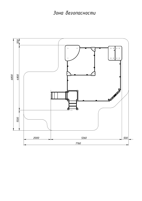 Песочный дворик с горкой (Техно) - ИО 6.01.05-04 H=750