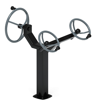 Рули (положение сидя) серый - Уличный тренажер - СТ 104-13