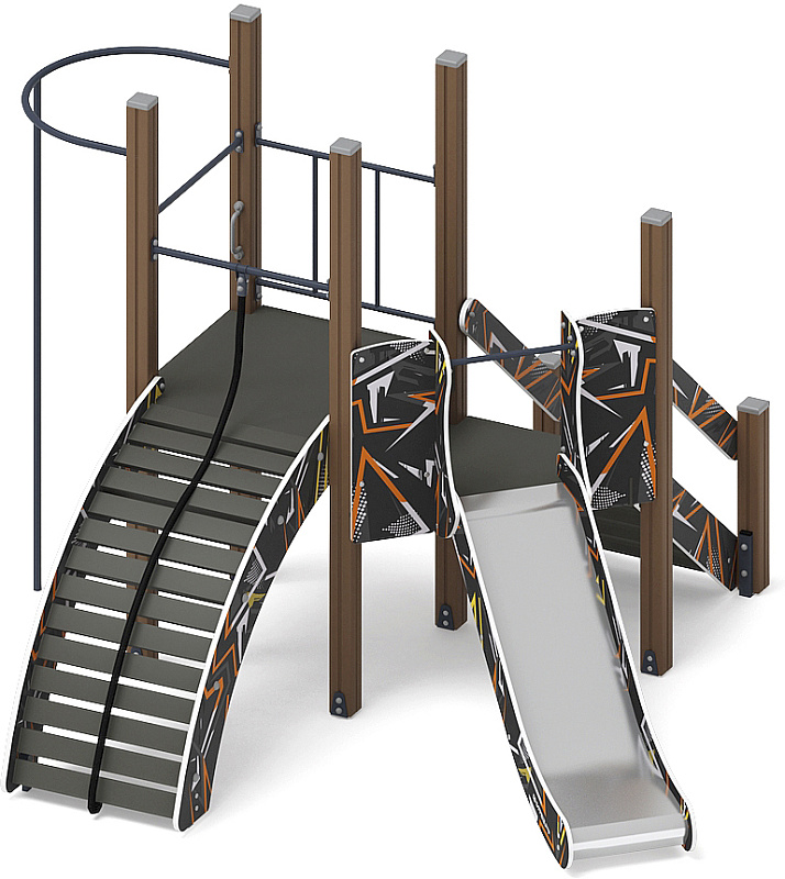 Спорт (Техно-оранжевый) - ДИК 1.06.01-02 - Игровой комплекс H=900