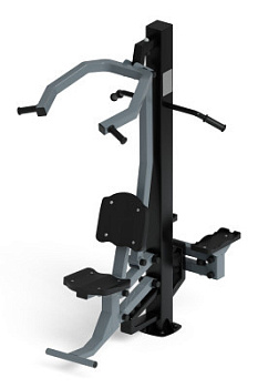 Тяга верхняя и степ (серый) - Уличный тренажер - СТ 043-13