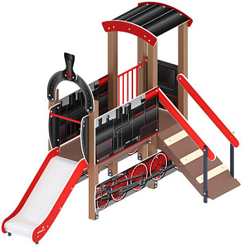 Паровозик (черный) мини - ДИК 1.03.5.01-10 - Игровой комплекс H=750