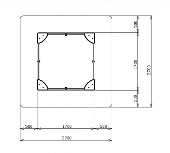 Песочница средняя Лукоморье (Ракушки) - ИО 5.25.01-01