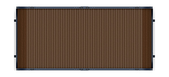 Навес контейнерной площадки для мусора (коричневый) (2 секции) (под анкера) МФ 55.01.02-02