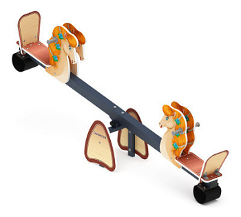 Качалка балансир со спинкой Лошадка - ИО 21.М.01.02-П.01