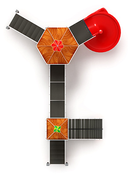 Карандаши (Винтовой скат) - ДИК 2.26.05-01.С.И1 - Игровой комплекс Н=2000