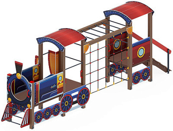 Паровозик (синий) - ДИК 1.03.5.03-01 - Игровой комплекс H=750