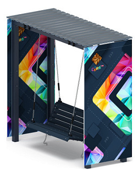 Пергола с качелями (СКИФ) - МФ 78.06.01-И1 /с поликарбонатом/