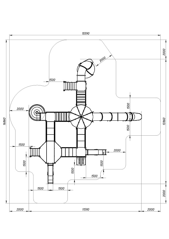 Карнавал (Шапито) - ДИК 2.22.05-01.И1 - Игровой комплекс H=1200 H=2000