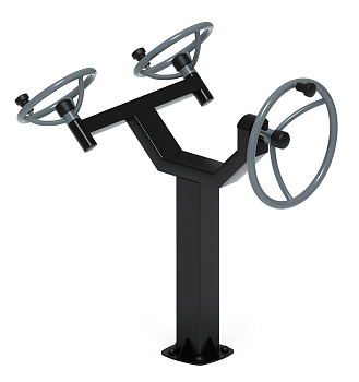 Рули (положение сидя) серый - Уличный тренажер - СТ 104-13
