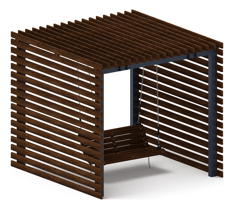 Пергола беседка с качелями - МФ 78.01.01-01.И1 /без поликарбоната/