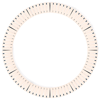 Модульная скамья радиальная (беленый дуб) МФ 42.01.26-01
