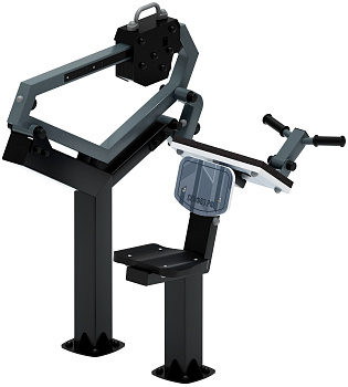 Бицепс сидя (серый) - Уличный тренажер - СТ 034-13.И1