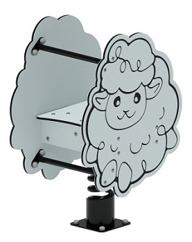 Качалка на пружине Барашек (серый) ИО 22.01.11-01