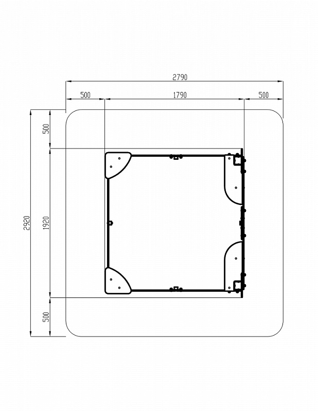 Песочница средняя с ограждением Королевство - ИО 5.15.01-01