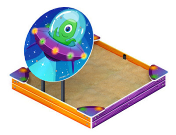 Песочница средняя с навесом Космопорт - ИО 5.14.01-02