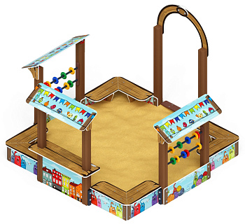 Песочный дворик Теремок (Коты) - ИО 6.01.04-03