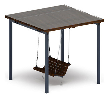 Пергола тент с качелями - МФ 78.02.01-И1 /с поликарбонатом/