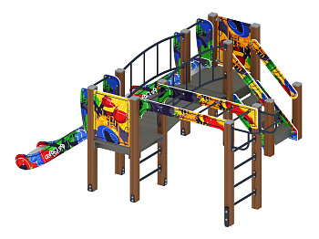 Карапуз (Граффити) - ДИК 1.001.04-03 - Игровой комплекс Н=750