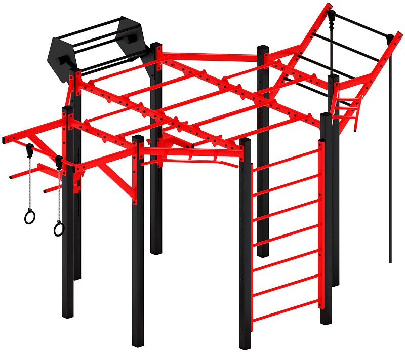 Многофункциональный спортивный комплекс (красный) МК 100.01-01