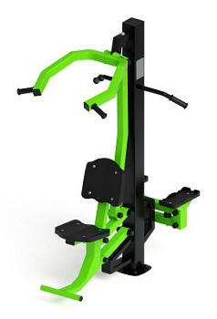 Тяга верхняя и степ (зеленый) - Уличный тренажер - СТ 043-12