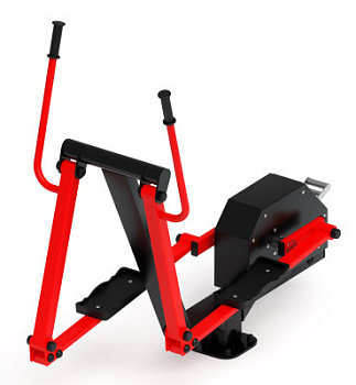 Эллиптический (красный) - Уличный тренажер с переменной нагрузкой - СТ 041-11