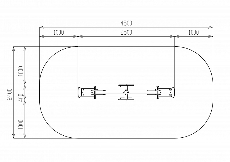 Качалка балансир со спинкой Лошадка - ИО 21.М.01.02-П