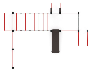 Многофункциональный спортивный комплекс (красный) МК 100.04-01