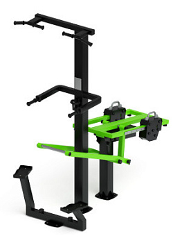 Подтягивания и отжимания на брусьях с противовесом (зеленый) - СТ 040-12