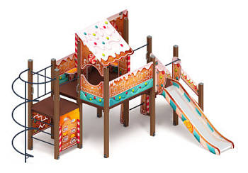 Теремок (Пряничный домик) - ДИК 2.07.01-02 - Игровой комплекс H=1200