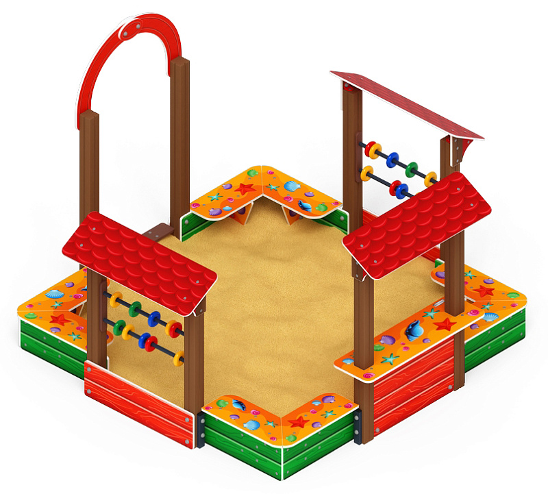 Песочный дворик Теремок (Ракушки) - ИО 6.01.04-01