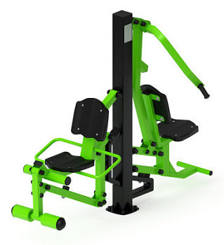 Флекс + жим от груди (зеленый) - Уличный тренажер - СТ 044-12