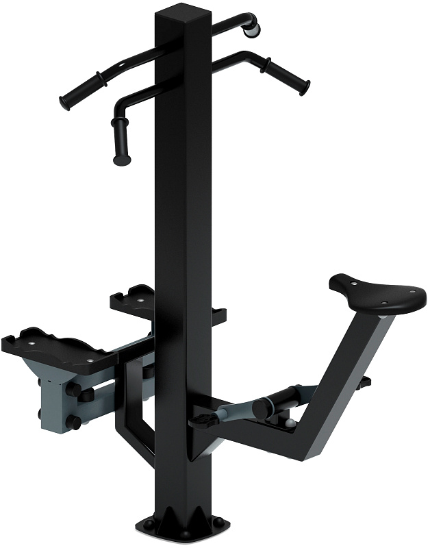 Степ+Вело (серый) - Уличный тренажер - СТ 018-13.И1