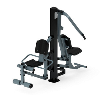 Флекс + жим от груди (серый) - Уличный тренажер - СТ 044-13