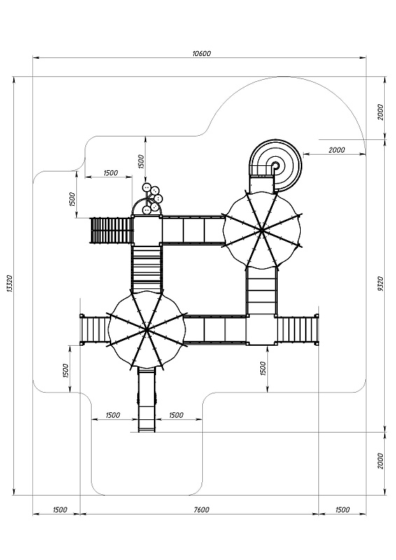 Карнавал (Шапито) - ДИК 2.22.04-01.И1 - Игровой комплекс H=1200 H=2000