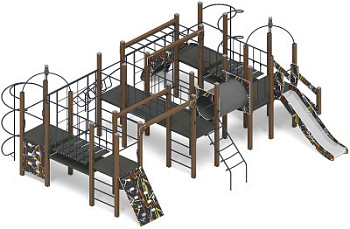 Спорт (Техно-оранжевый) - ДИК 2.06.01-02 - Игровой комплекс H=1200