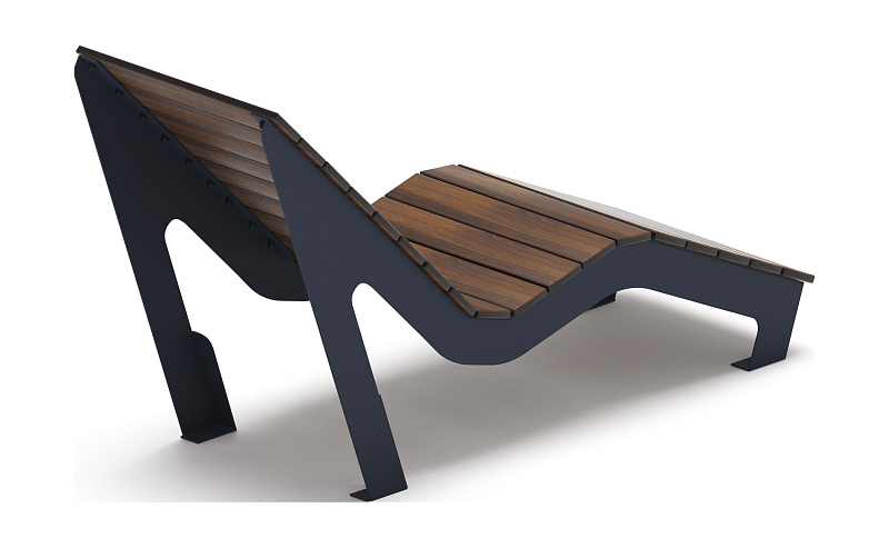 Шезлонг парковый - МФ 42.03.01 (Темный дуб) Д:580  (под анкера) (под анкера)